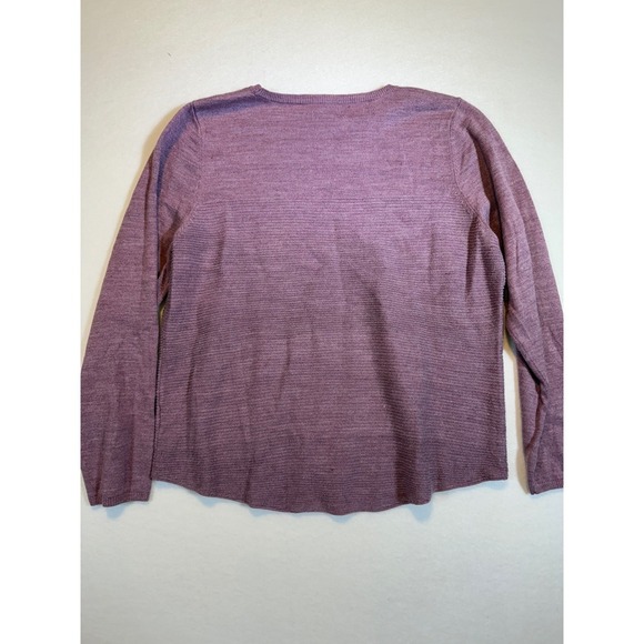 Croft & Barrow Womens XL Purple Long Sleeve Crew Neck Knit Top Sweater - Picture 2 of 3